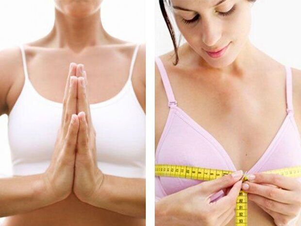 Une fille mesure le volume de ses seins après avoir fait l'exercice.